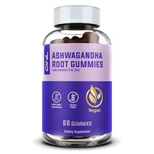 Ashwagandha Gummies - Gummy Ashwagandha Supplements for Women & Men - Immune Support, Energy Booster - Focus, Clarity & Calm Gummies - with Ashwagandha Root Extracts, Vitamin D2 & Zinc - 60 Count